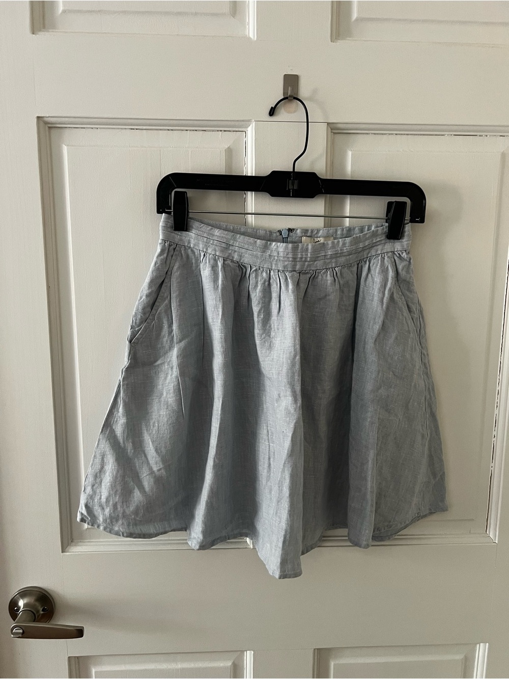 Joie Light Washed Chambray 100% Linen Kaylea skirt Size Small